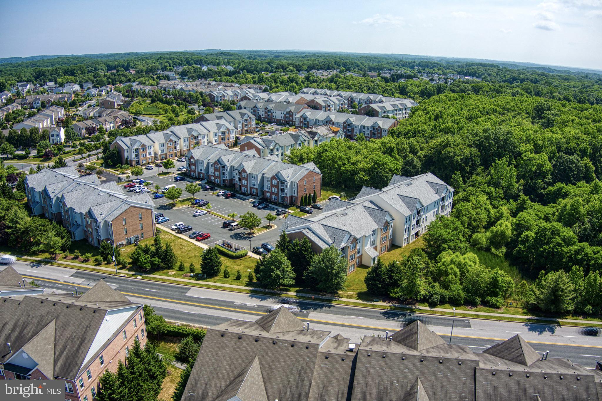 an aerial view of multiple house