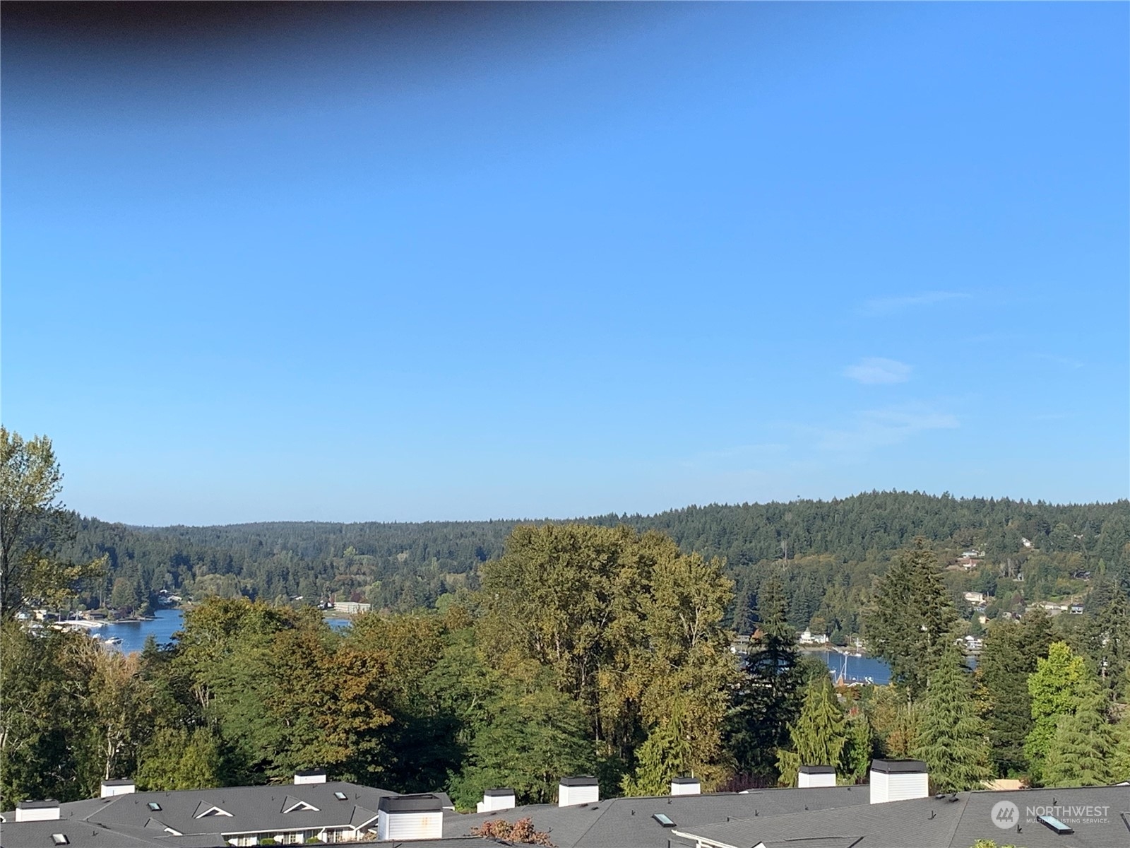 a view of city and mountain