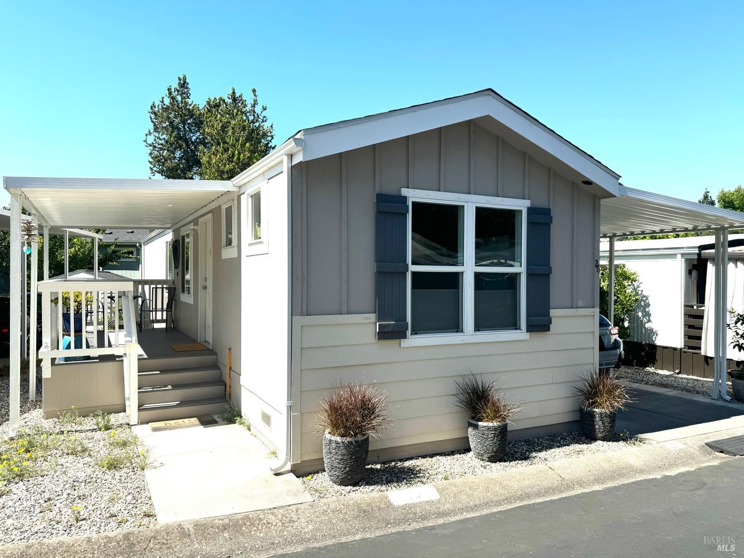 a house view with a outdoor space