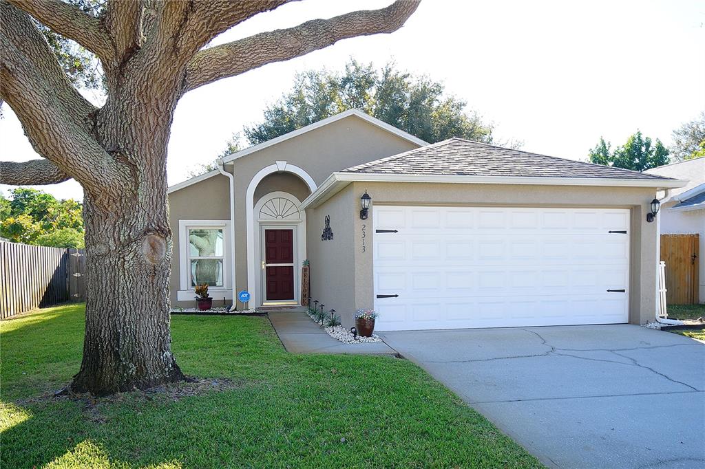 a view of a house with a yard