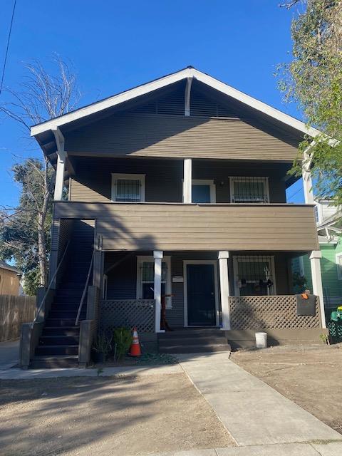 a front view of a house with a garage