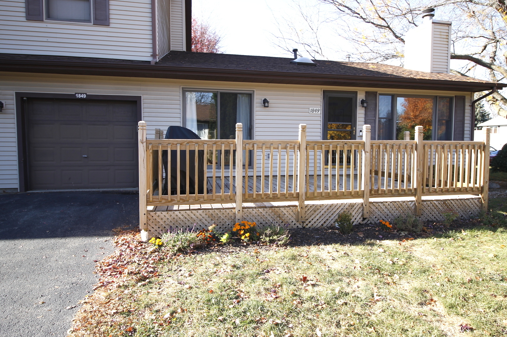 a front view of a house