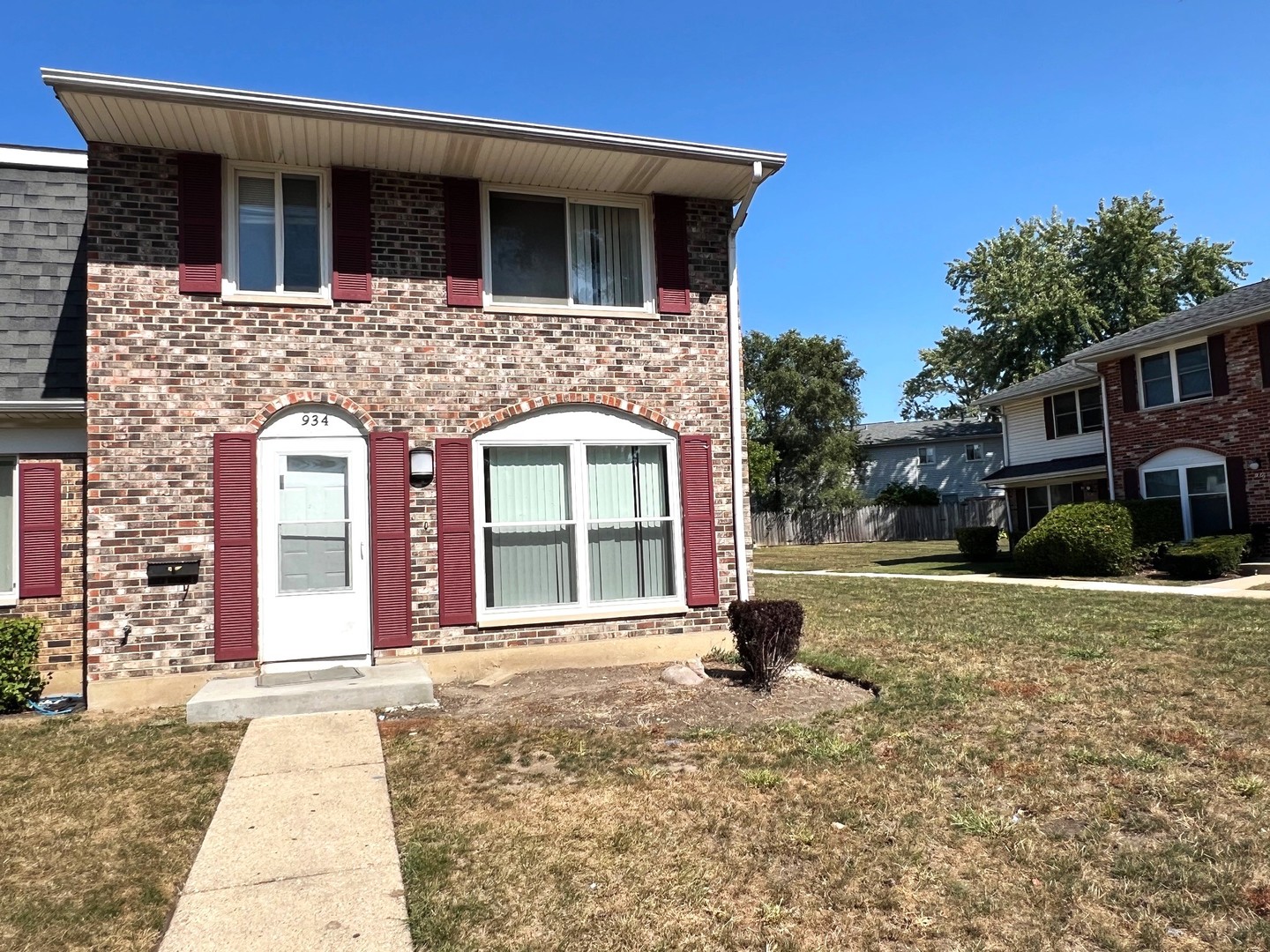 a front view of a house