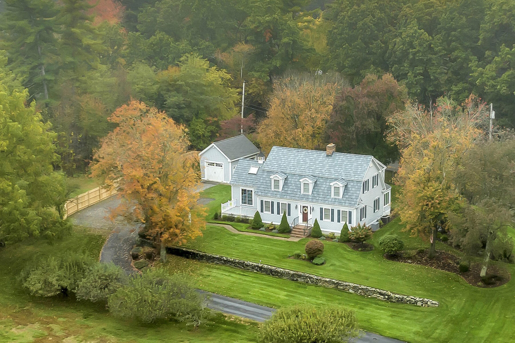 a aerial view of a house