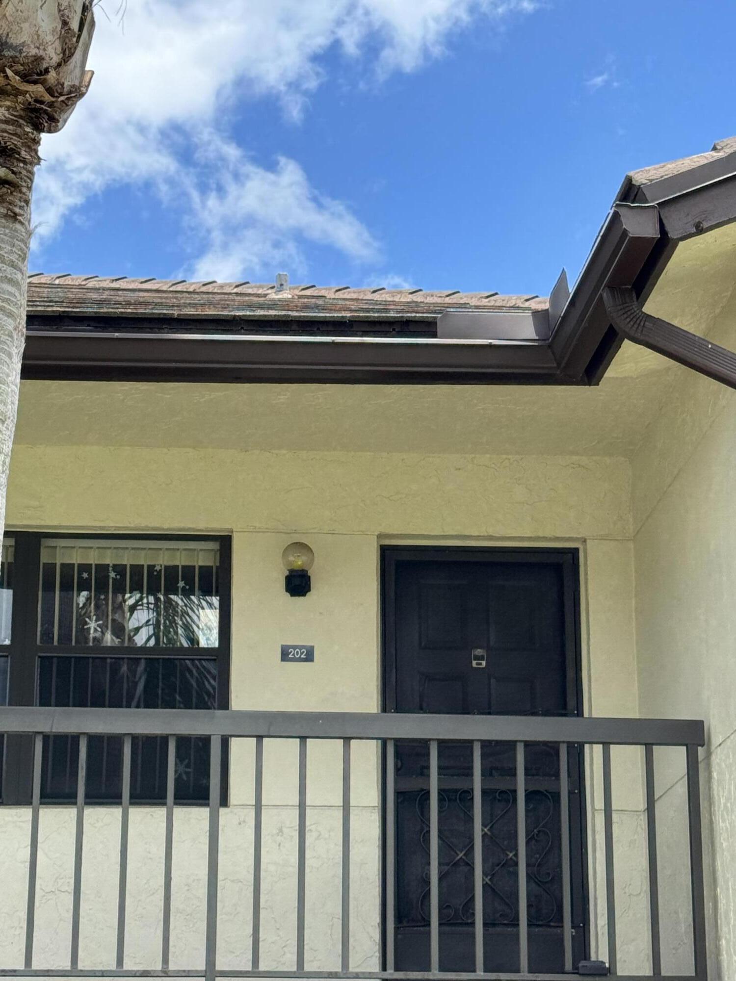 a front view of a house with a window