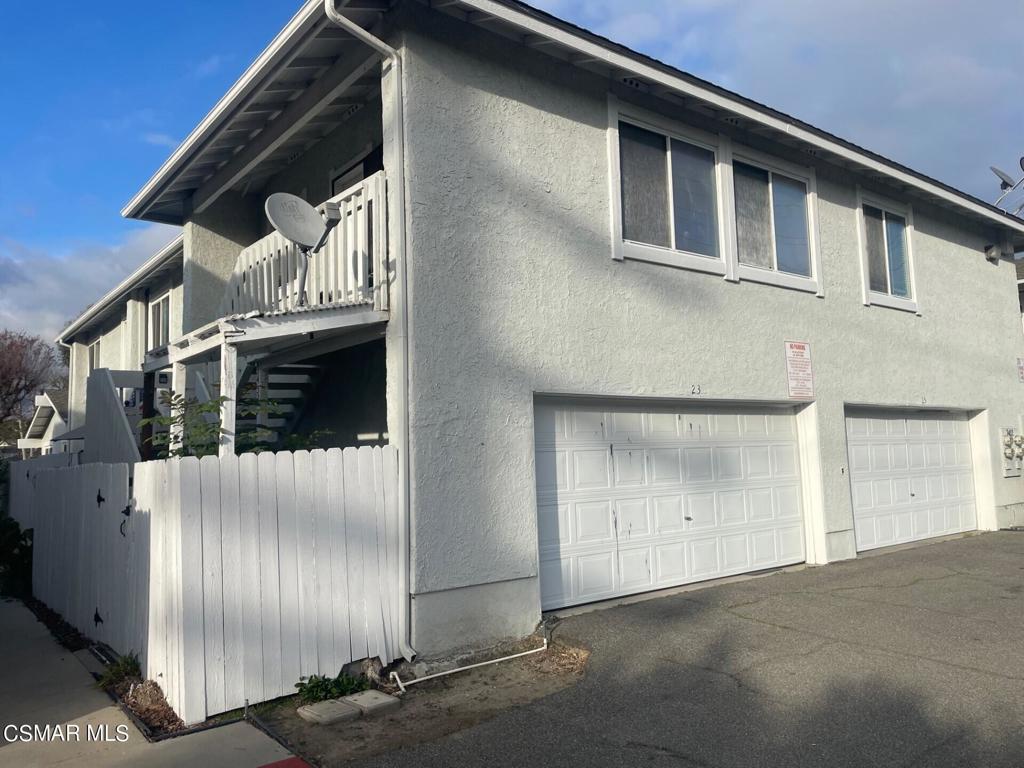 a view of a house with a garage