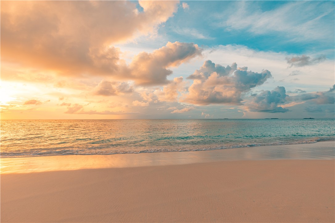 a view of an ocean and beach