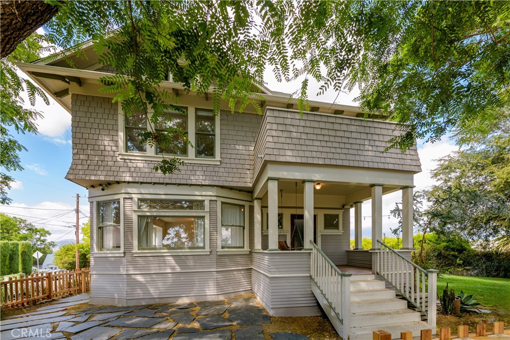 front view of a house with a porch