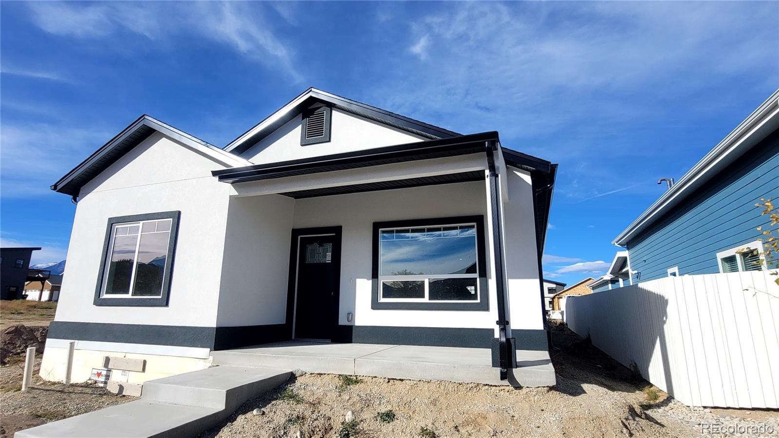 a front view of a house with windows