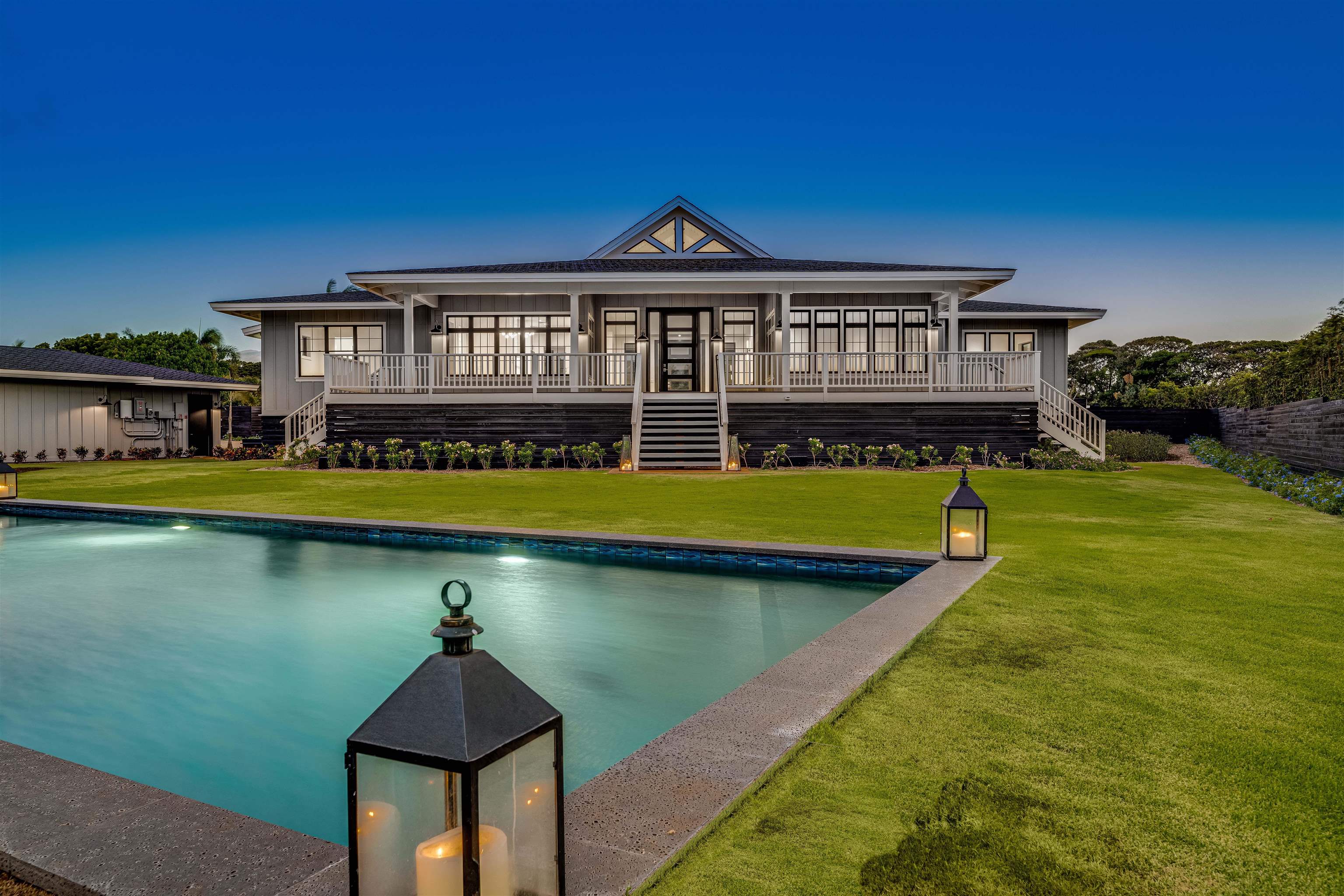 a view of a house with swimming pool