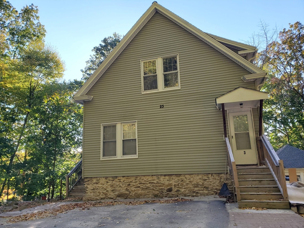 a front view of a house