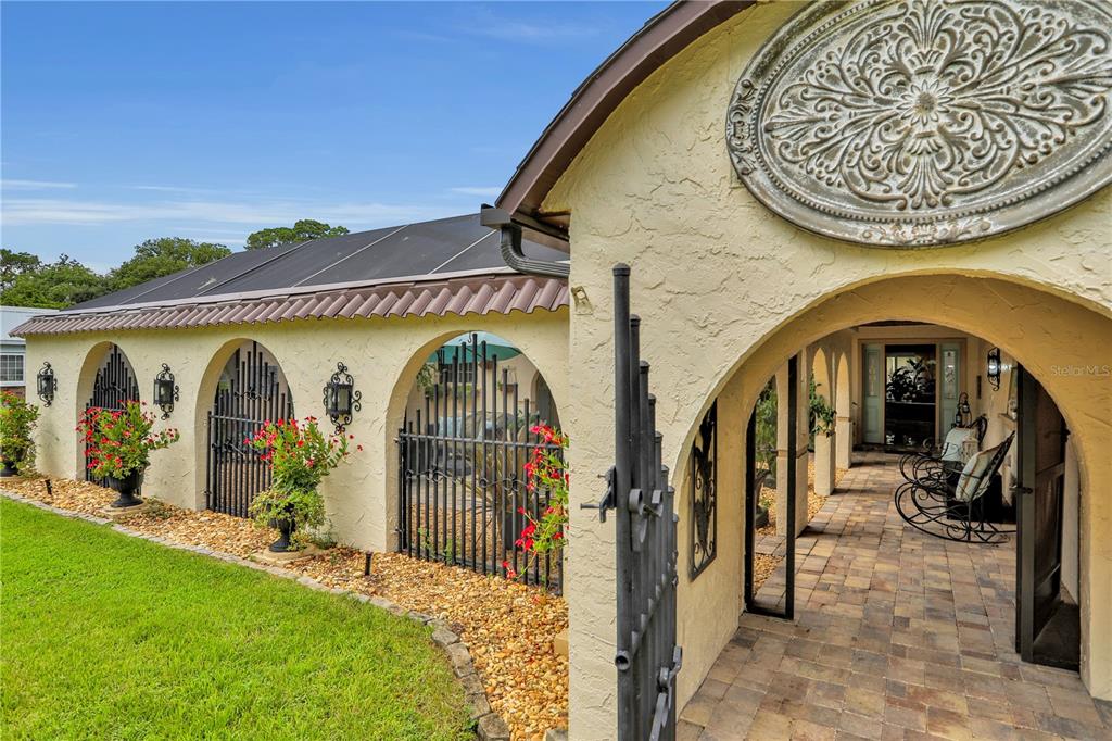 a view of a entryway door of the house