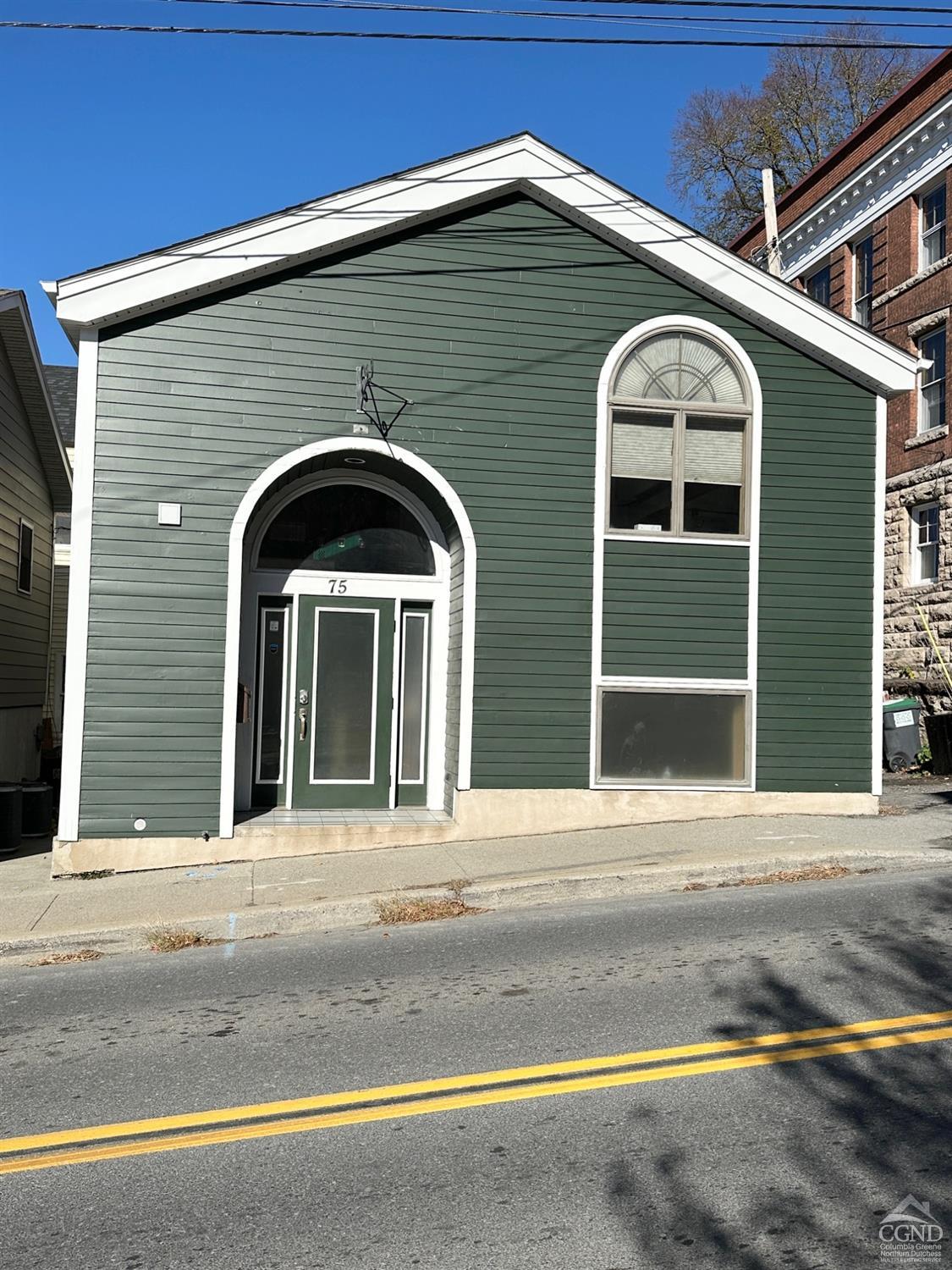 a view of a house with a space