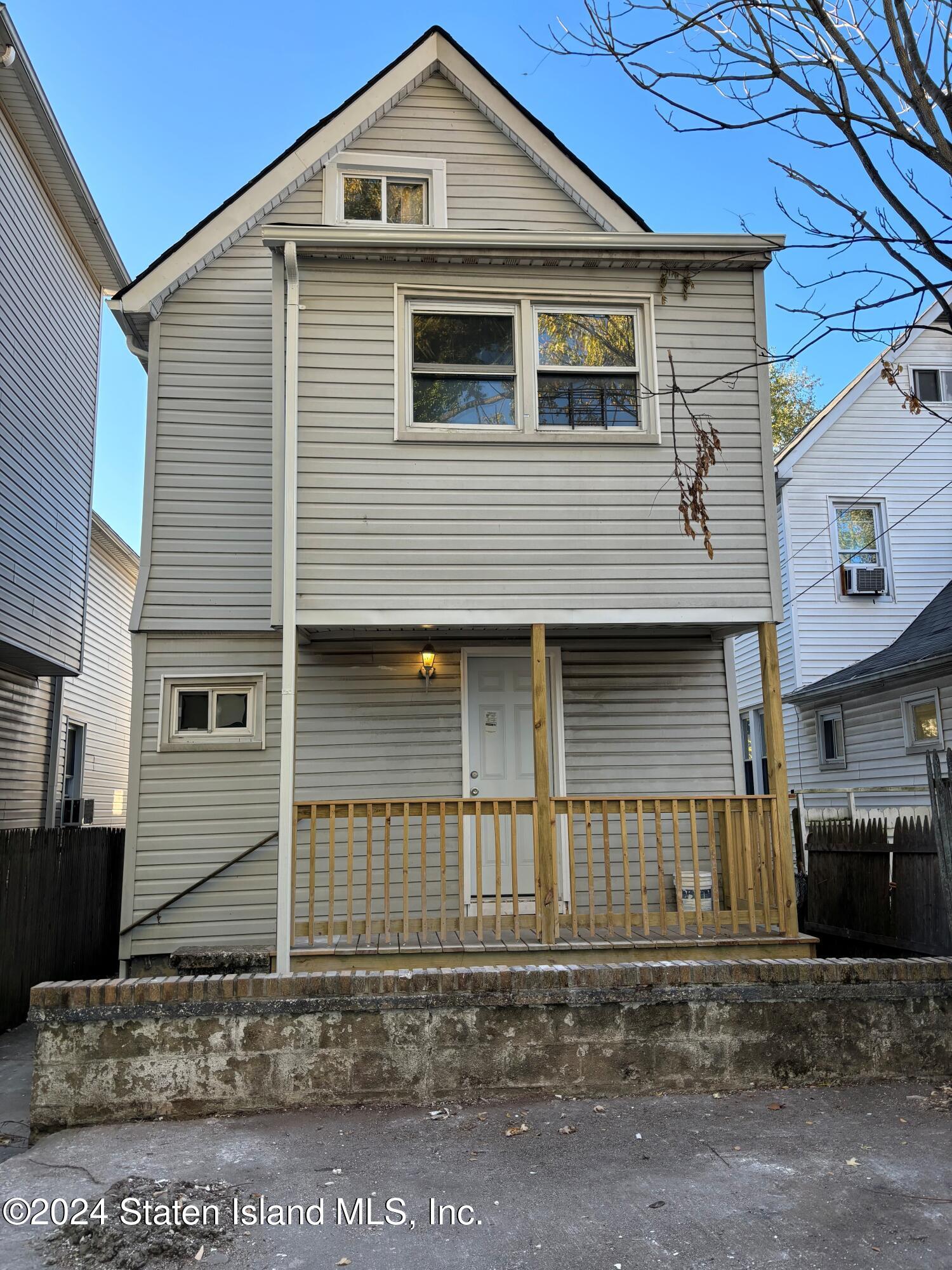 a front view of a house