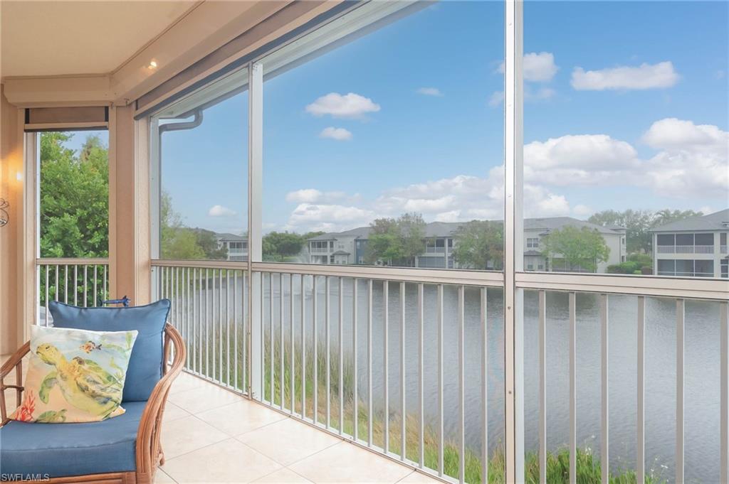 Lanai with a water view and a wealth of natural light