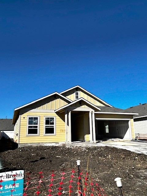 a front view of a house with a space