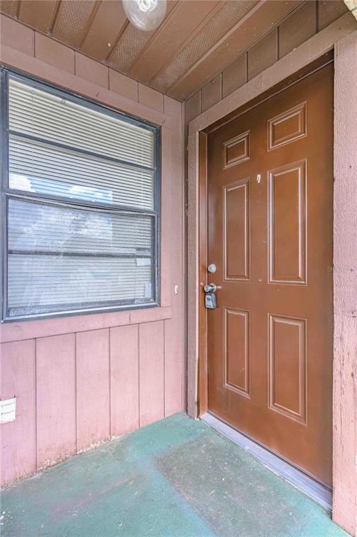 a view of front door