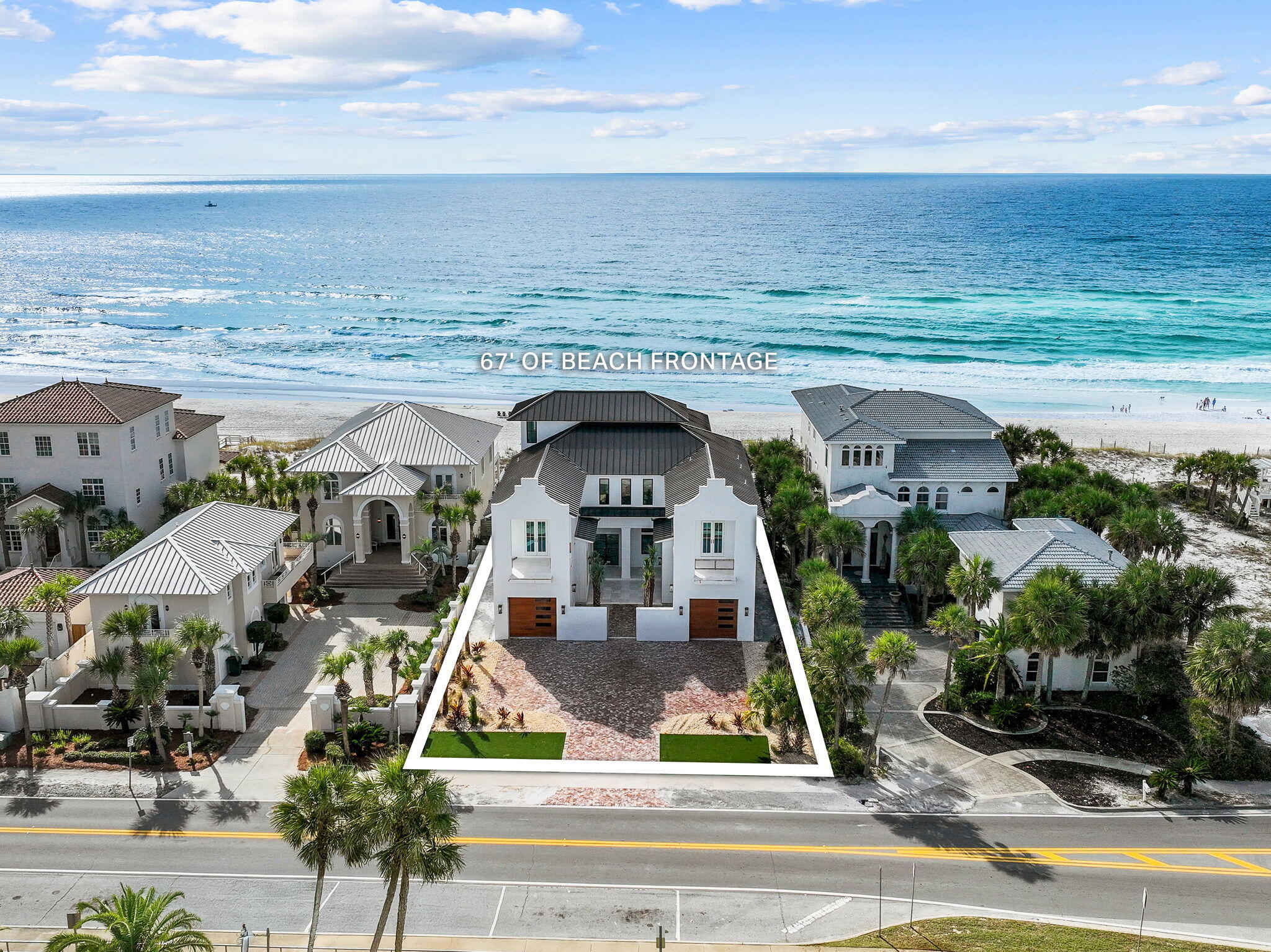 a view of houses with an outdoor space and lakeside