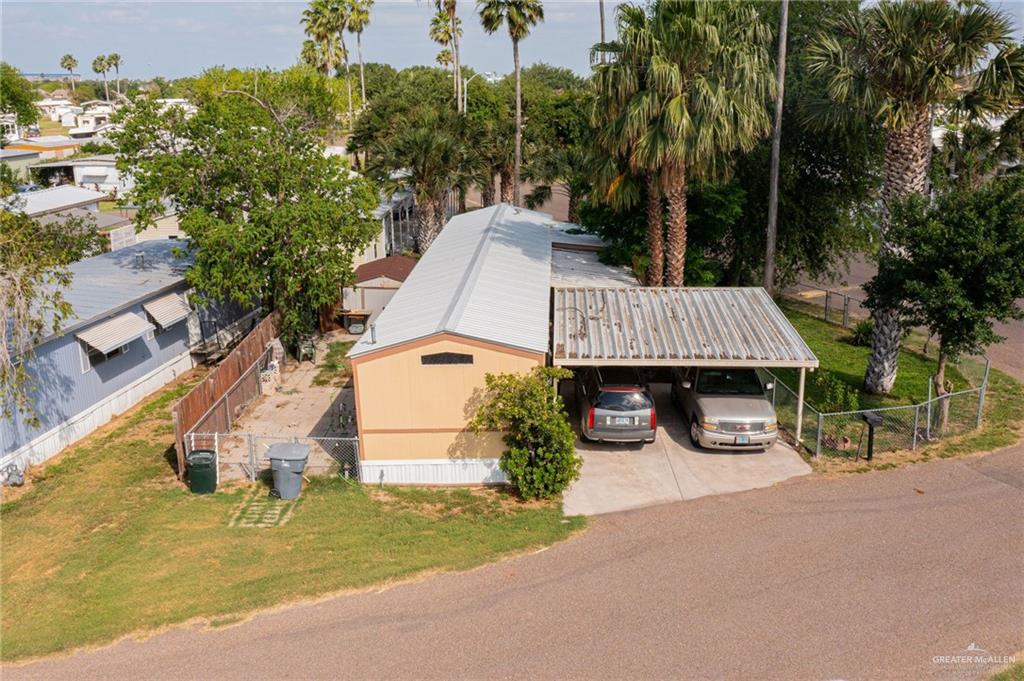 a view of backyard of house