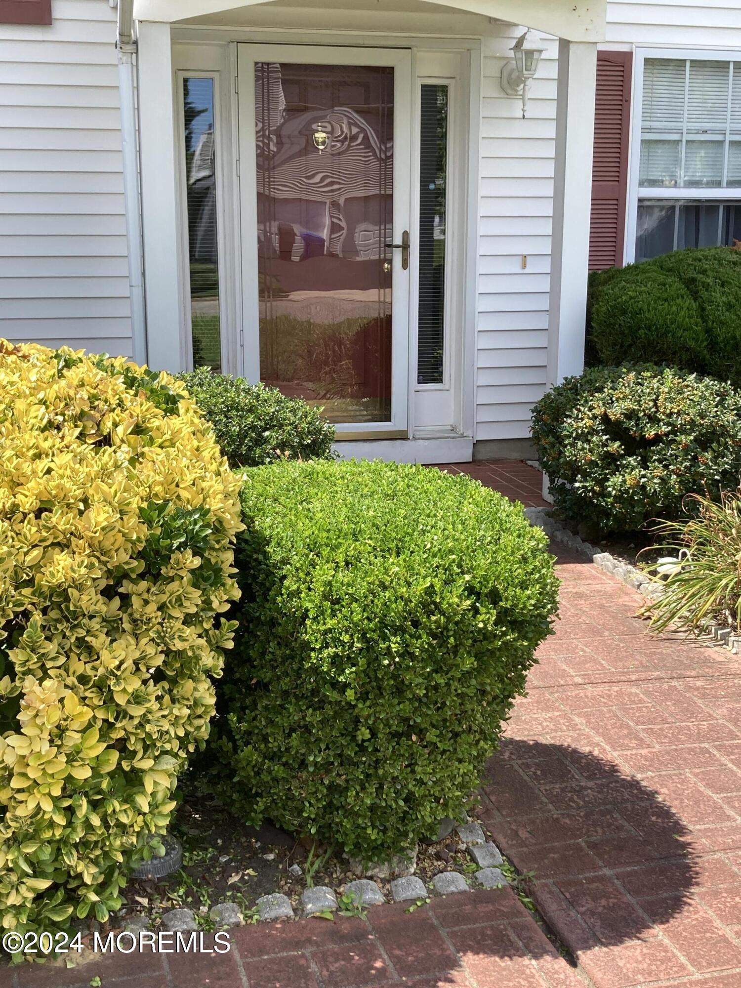 a bunch of flowers in front of house