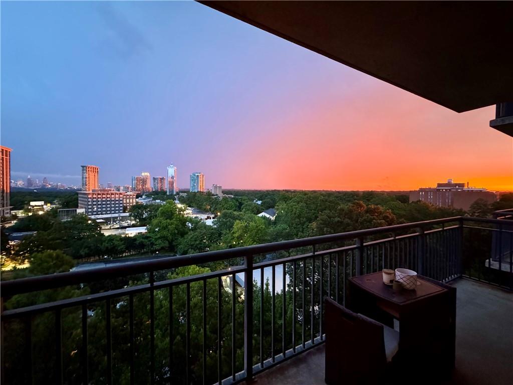 a view of city from balcony