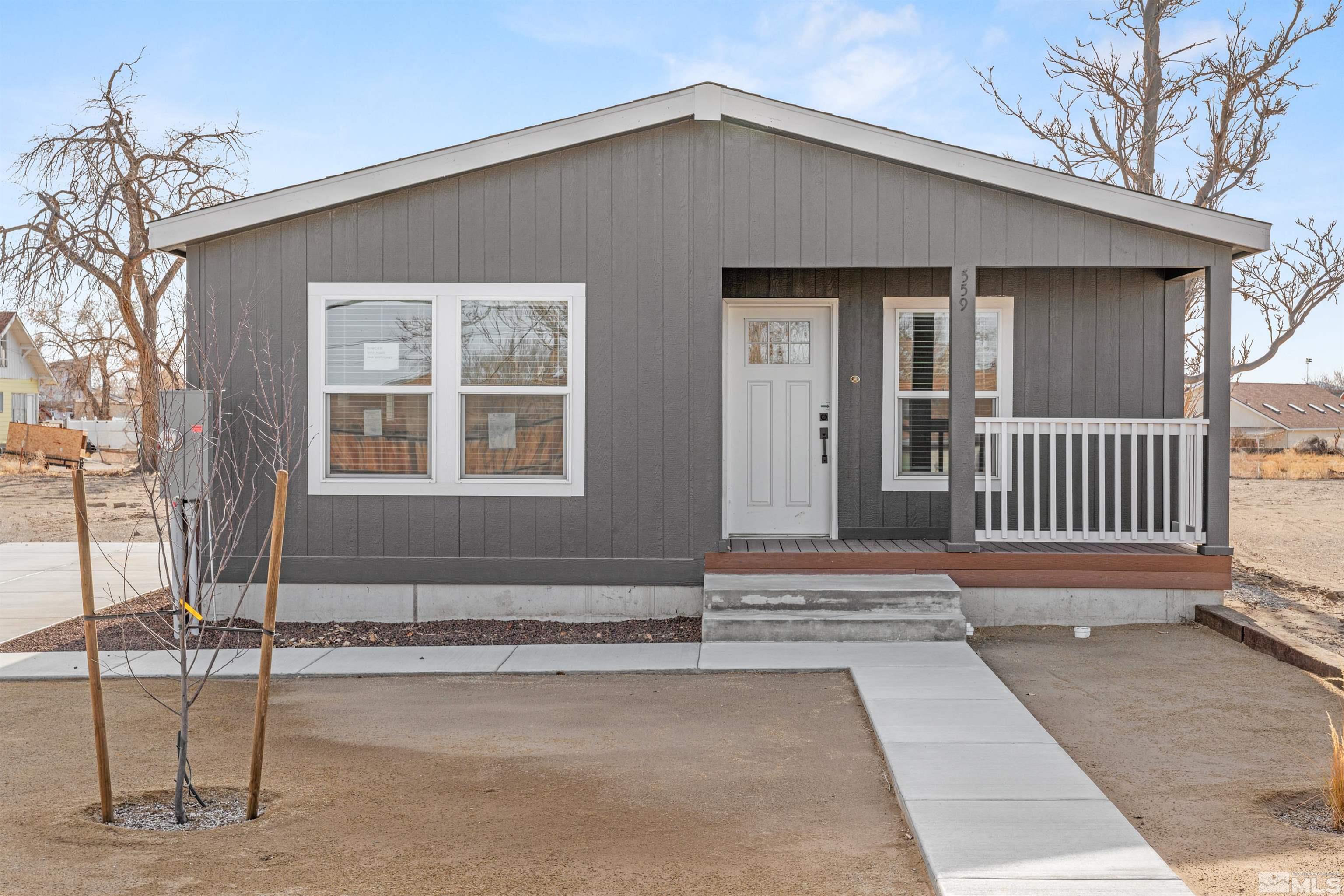 a front view of a house