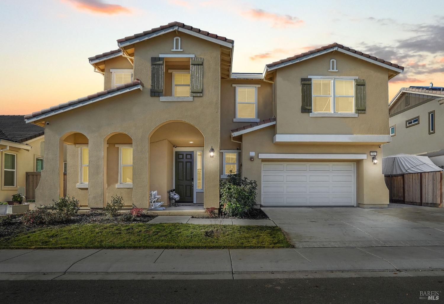 a front view of a house