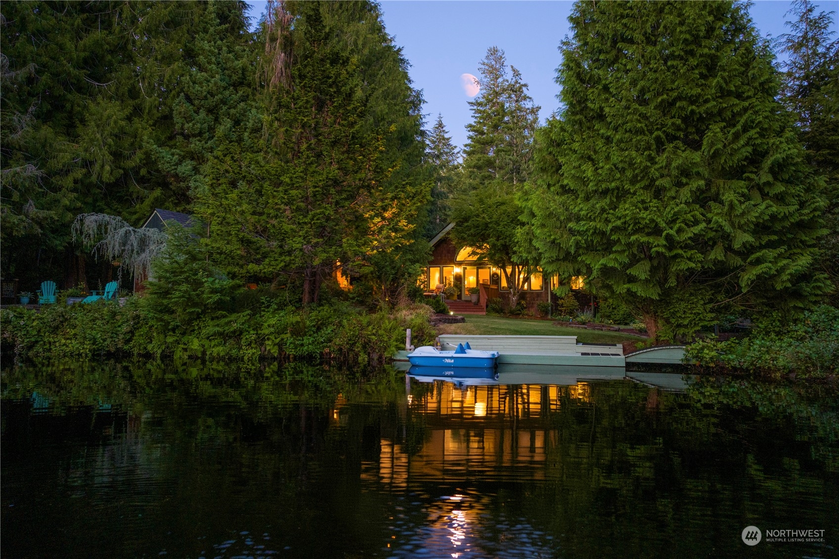 a view of swimming pool from a yard