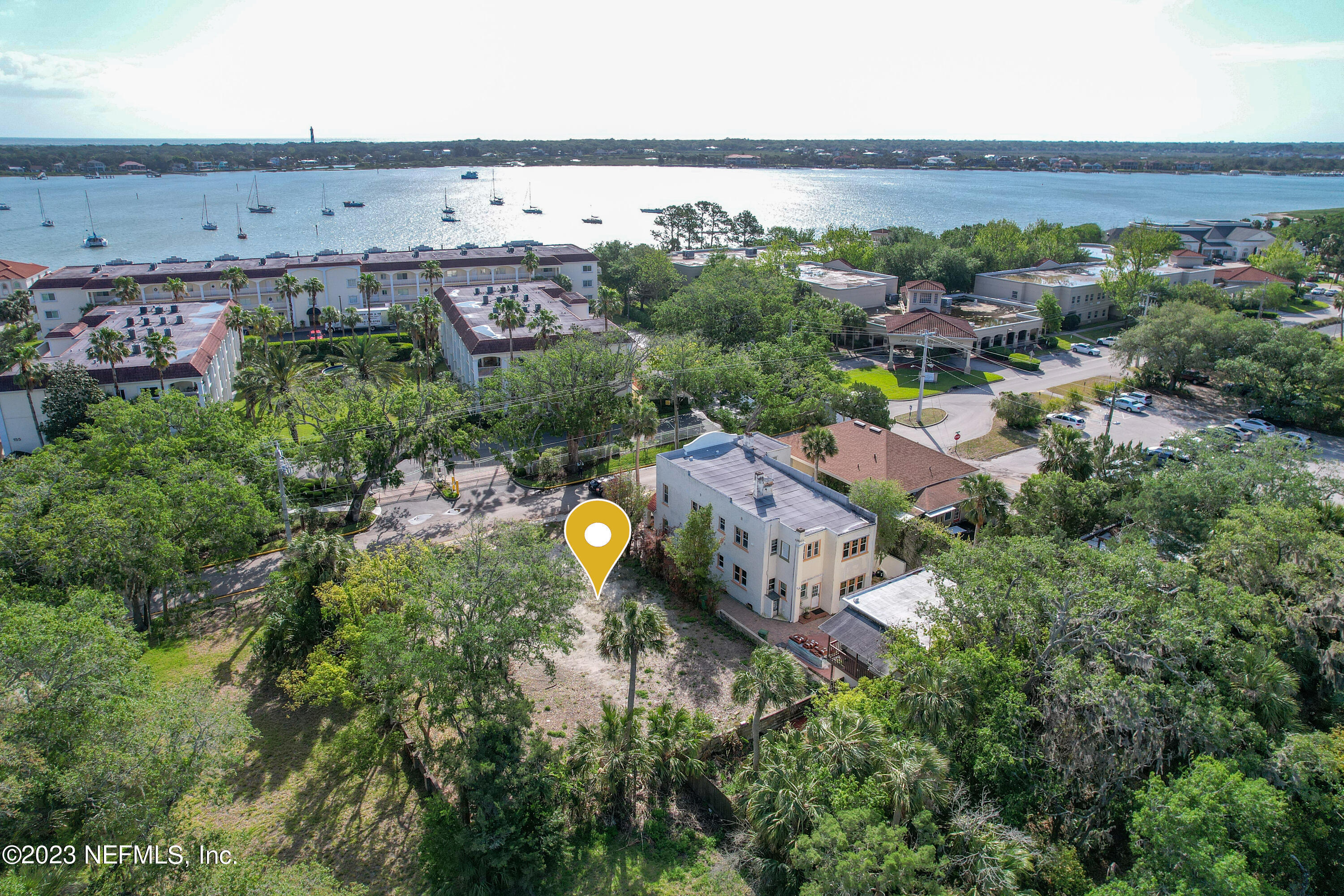 an aerial view of multiple house