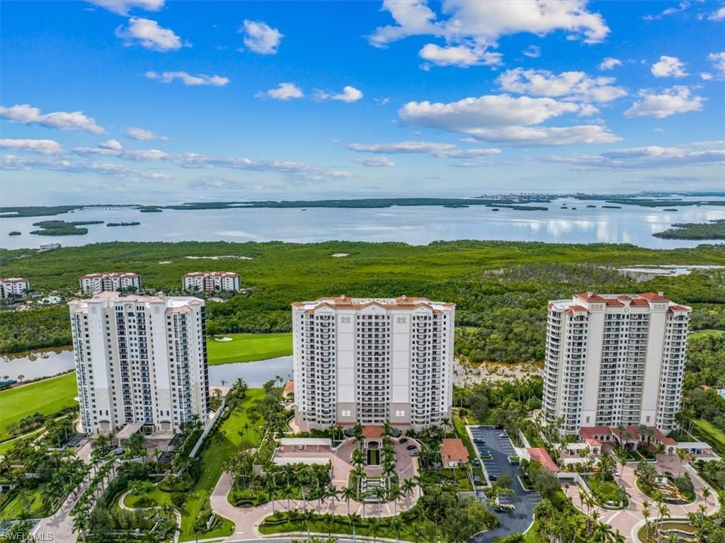 a view of a city with ocean view