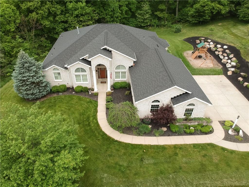 a aerial view of a house