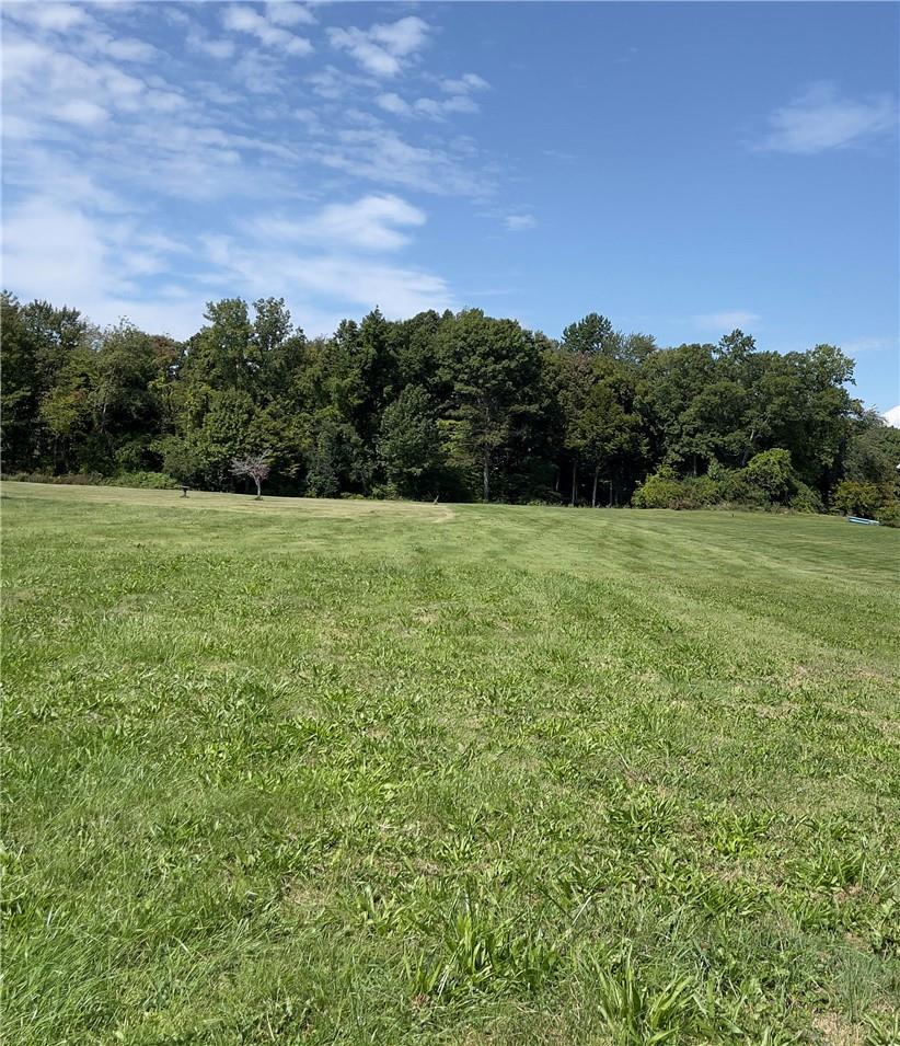 View of driveway location--yard featuring a rural view