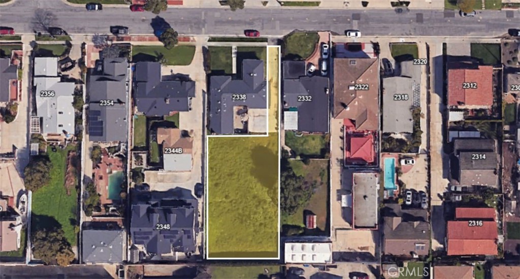 an aerial view of waterside residential houses