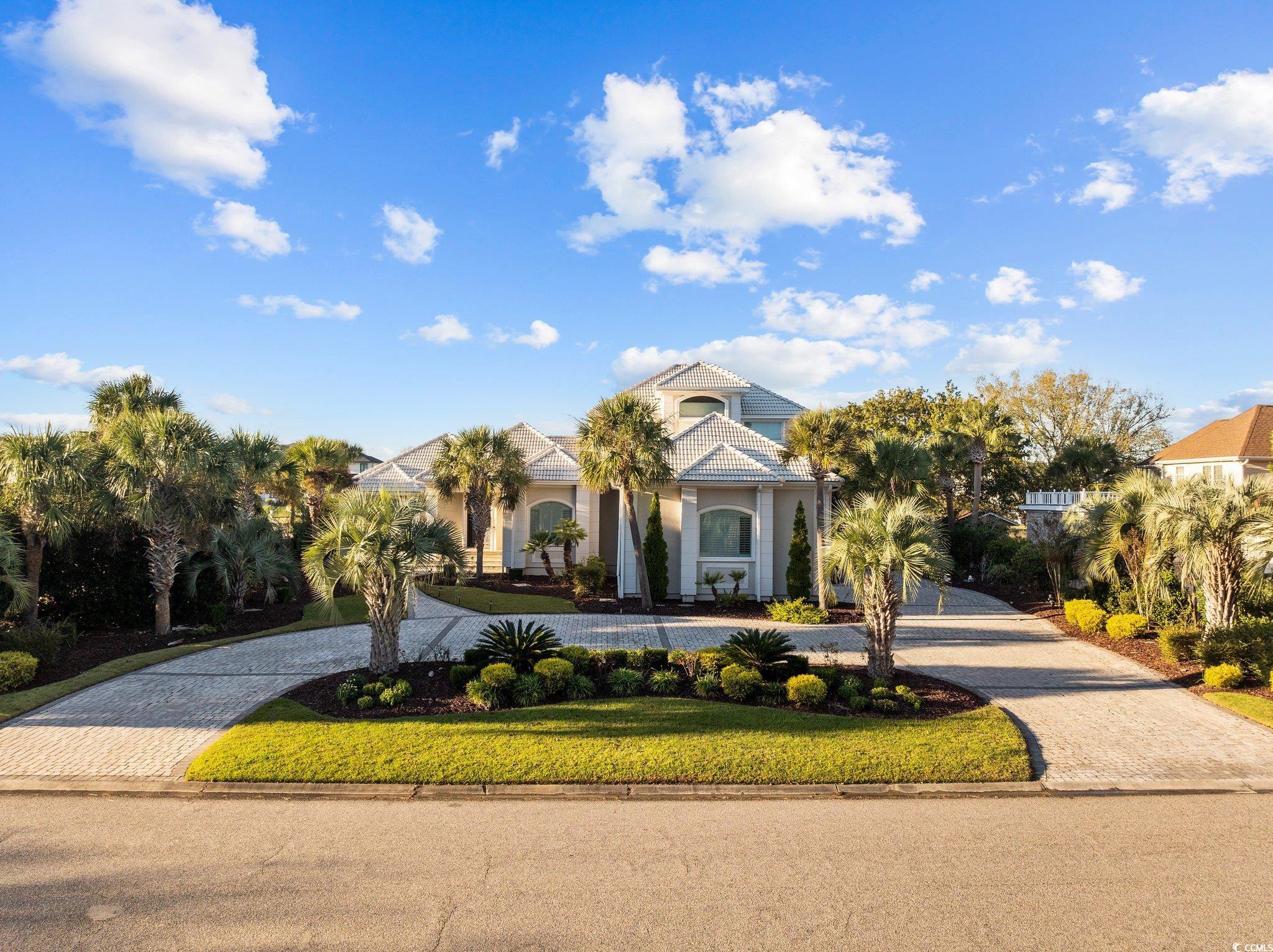 View of front of home with a front lawn