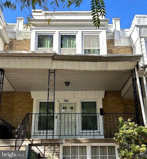 a view of a building with a window