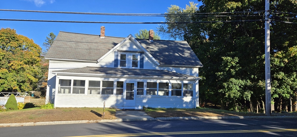 a view of a house with a patio