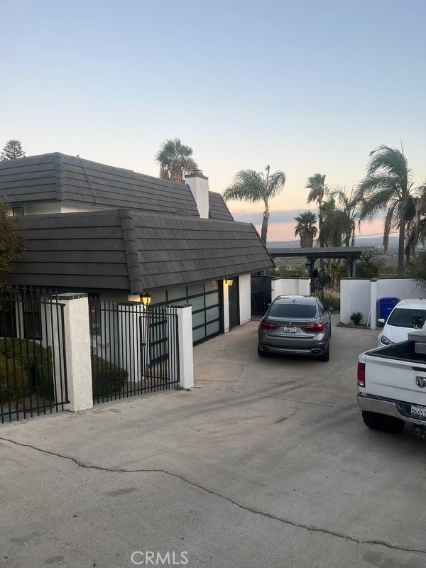 a view of a car garage