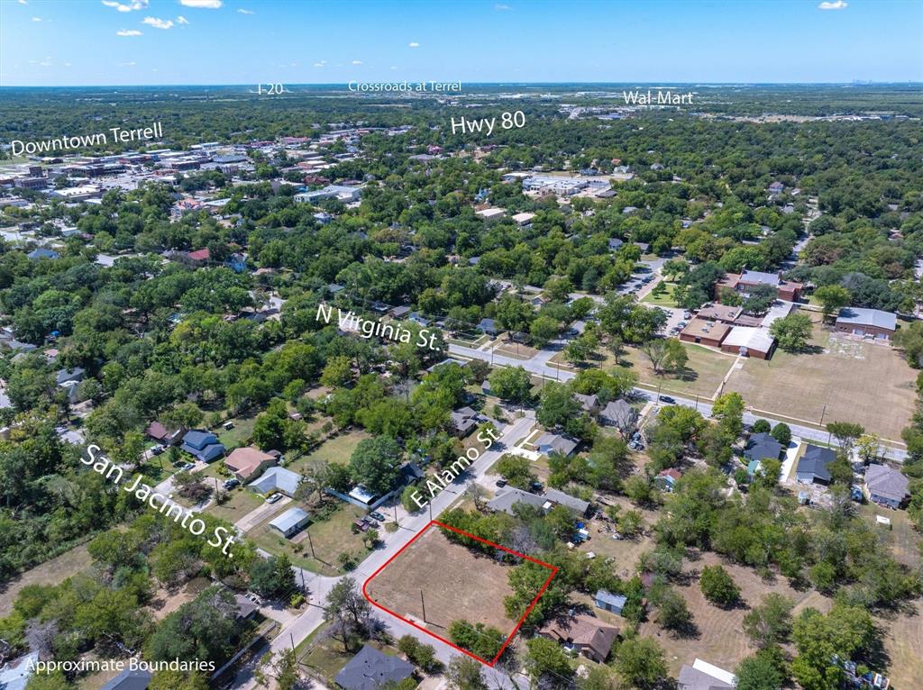 an aerial view of a city with lots of residential buildings