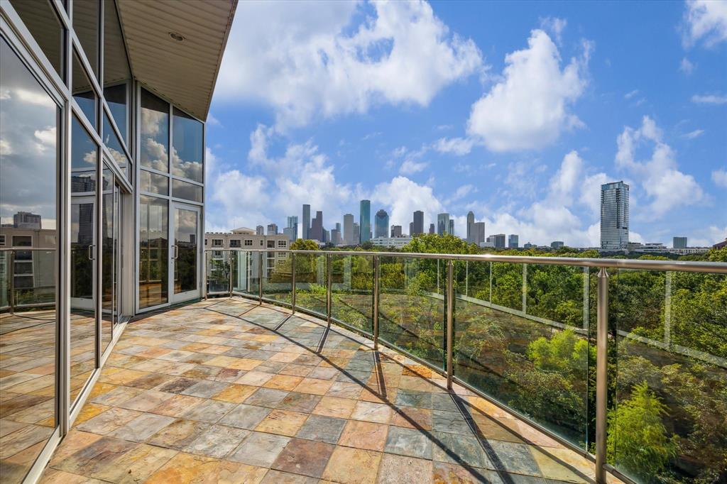 a view of a balcony