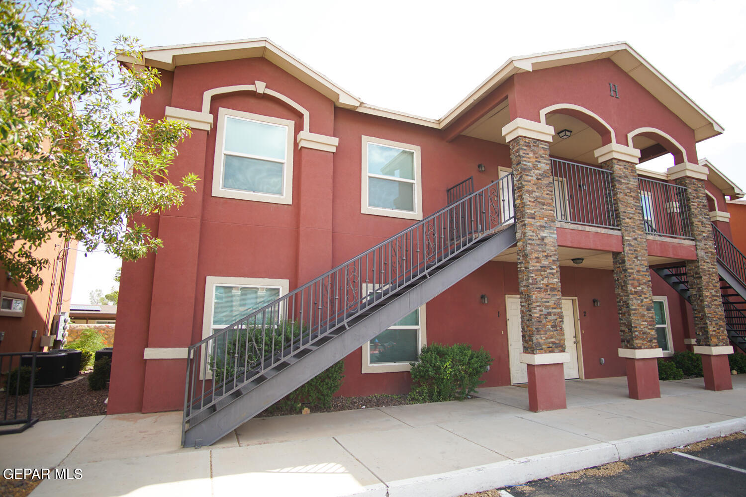 a front view of a house