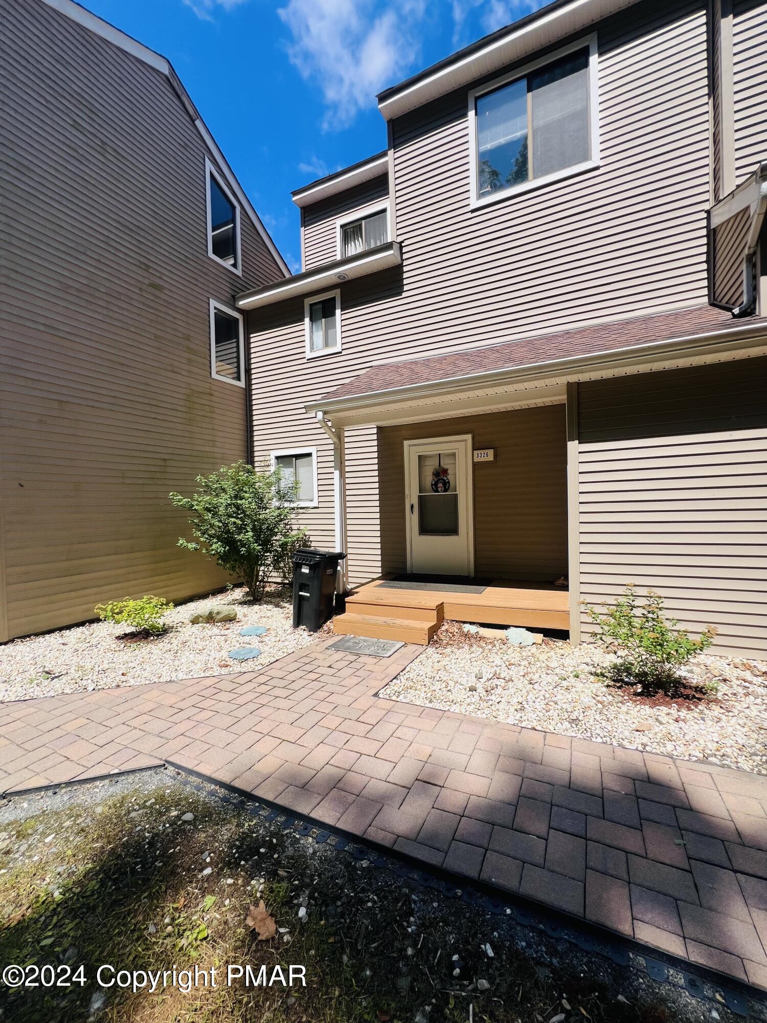 a backyard of a house