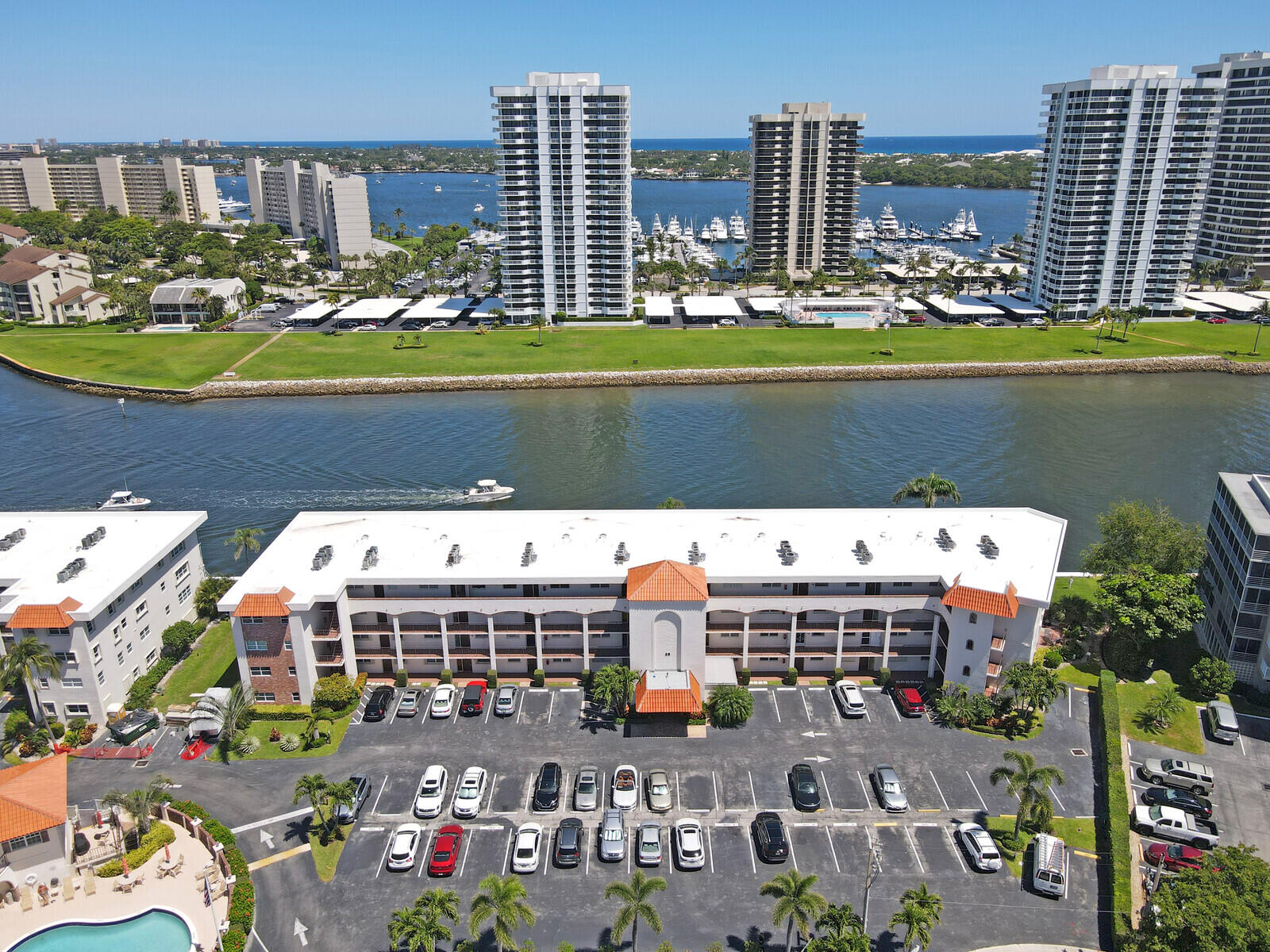 a buildings view with tall buildings