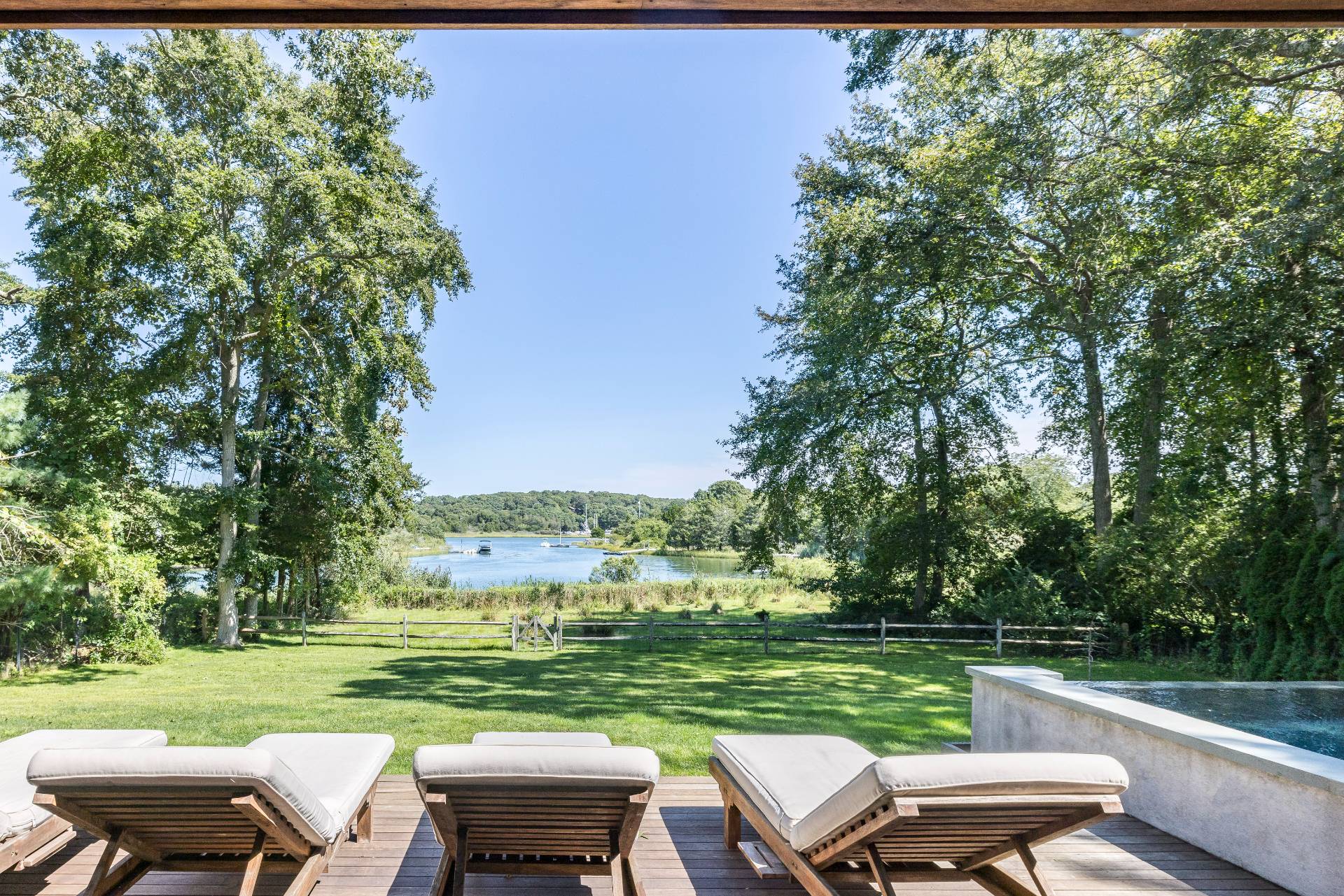 an outdoor view of a sitting space