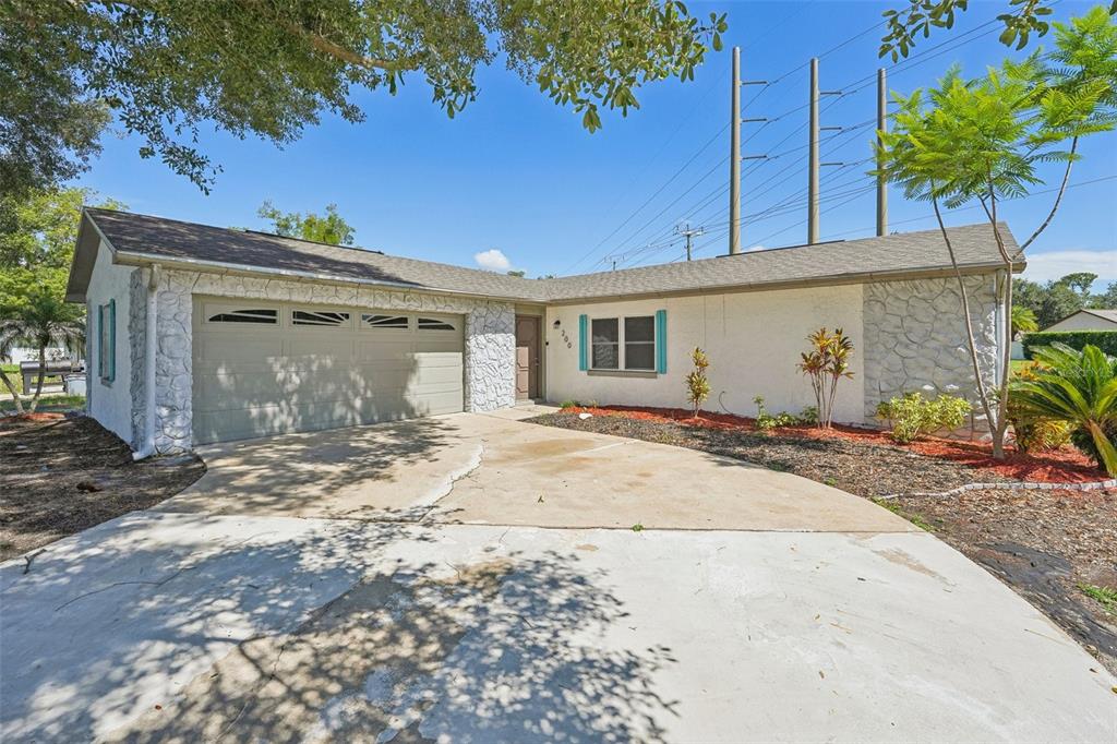 a view of a house with a patio