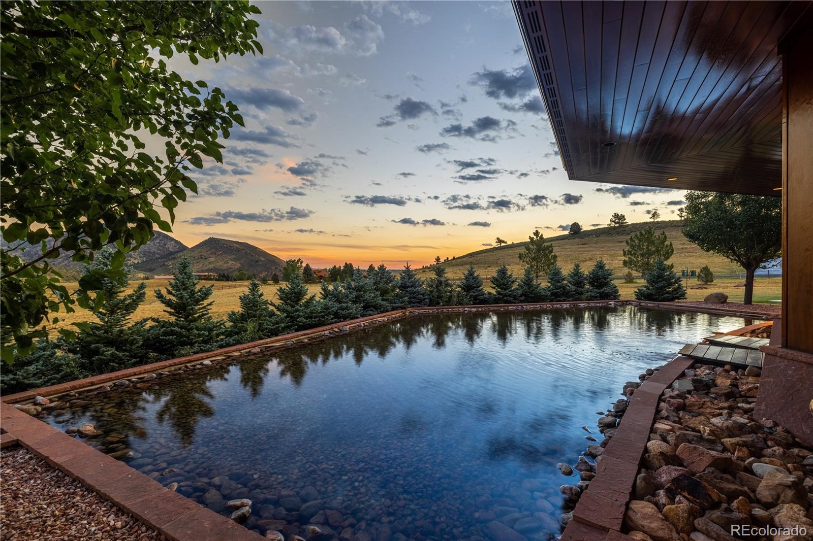 a view of a lake with a mountain view