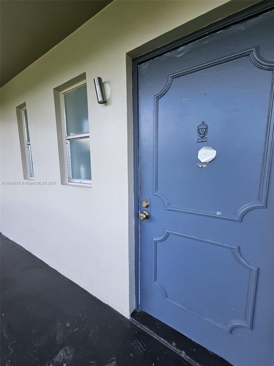 a view of front door