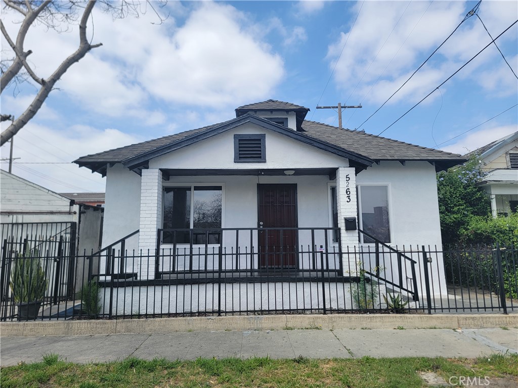 a front view of a house