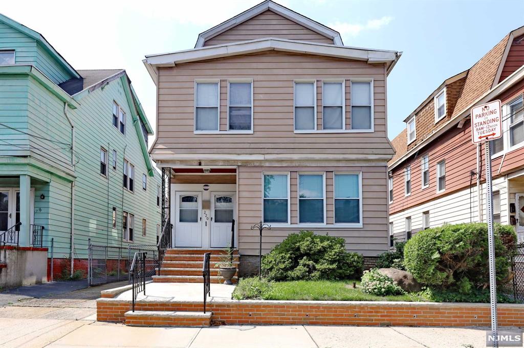 a front view of a house