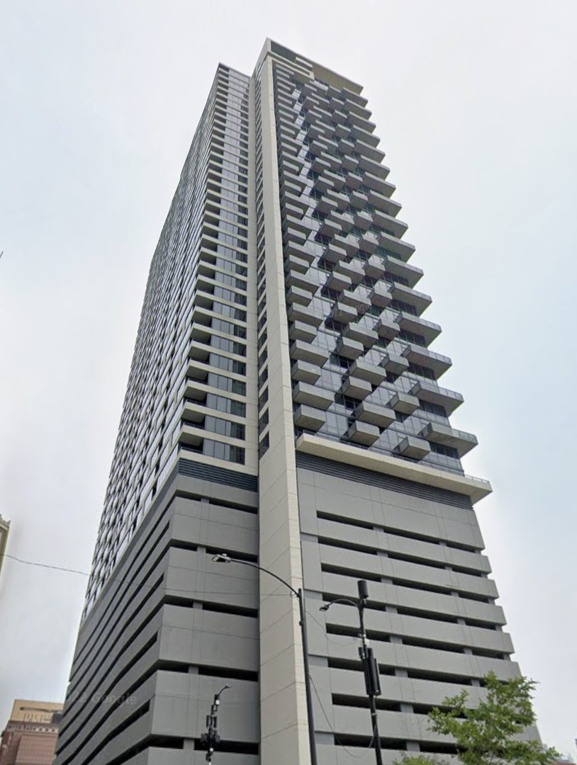 a view of a tall building