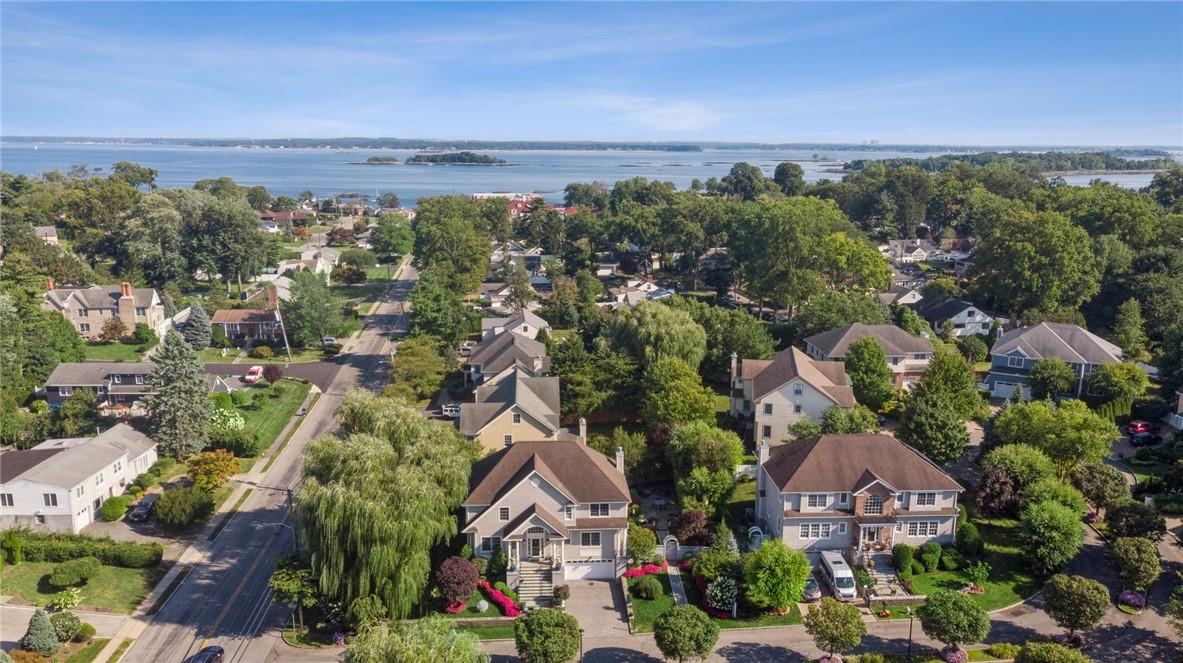 an aerial view of a city